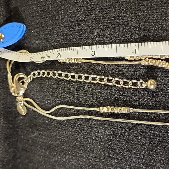 Chico's Hexie Long Double Strand Gold Tone Necklace - Picture 3 of 6